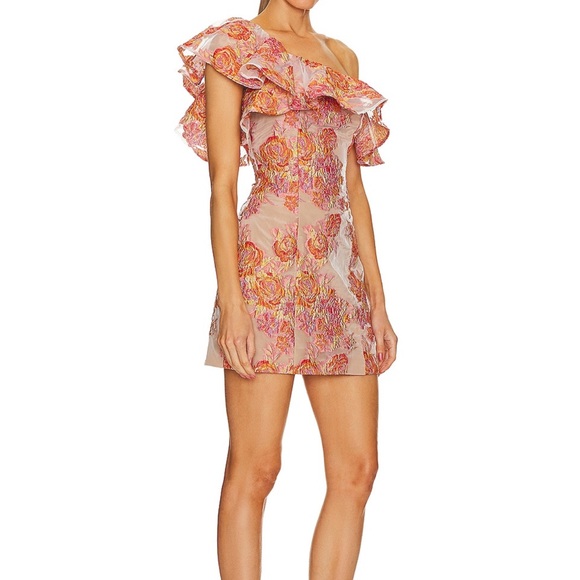 Elliatt Pink Floral One Shoulder Dress - Picture 2 of 5